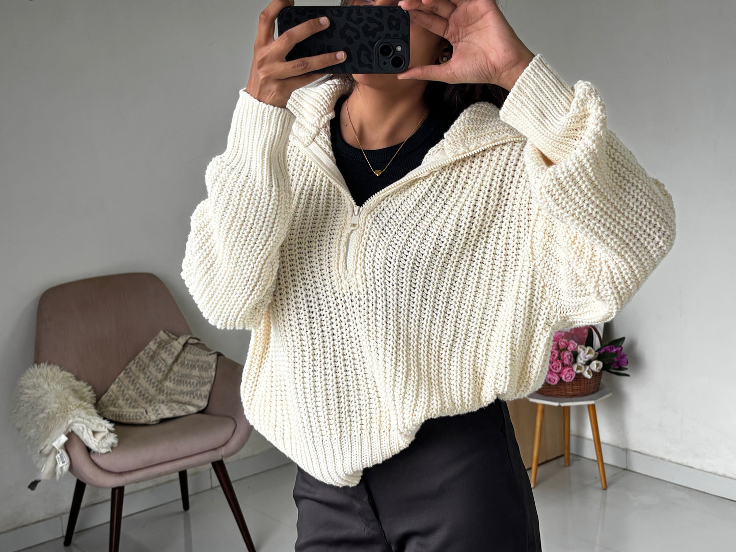 Off white Autumn Pullover