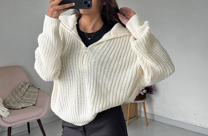 Off white Autumn Pullover