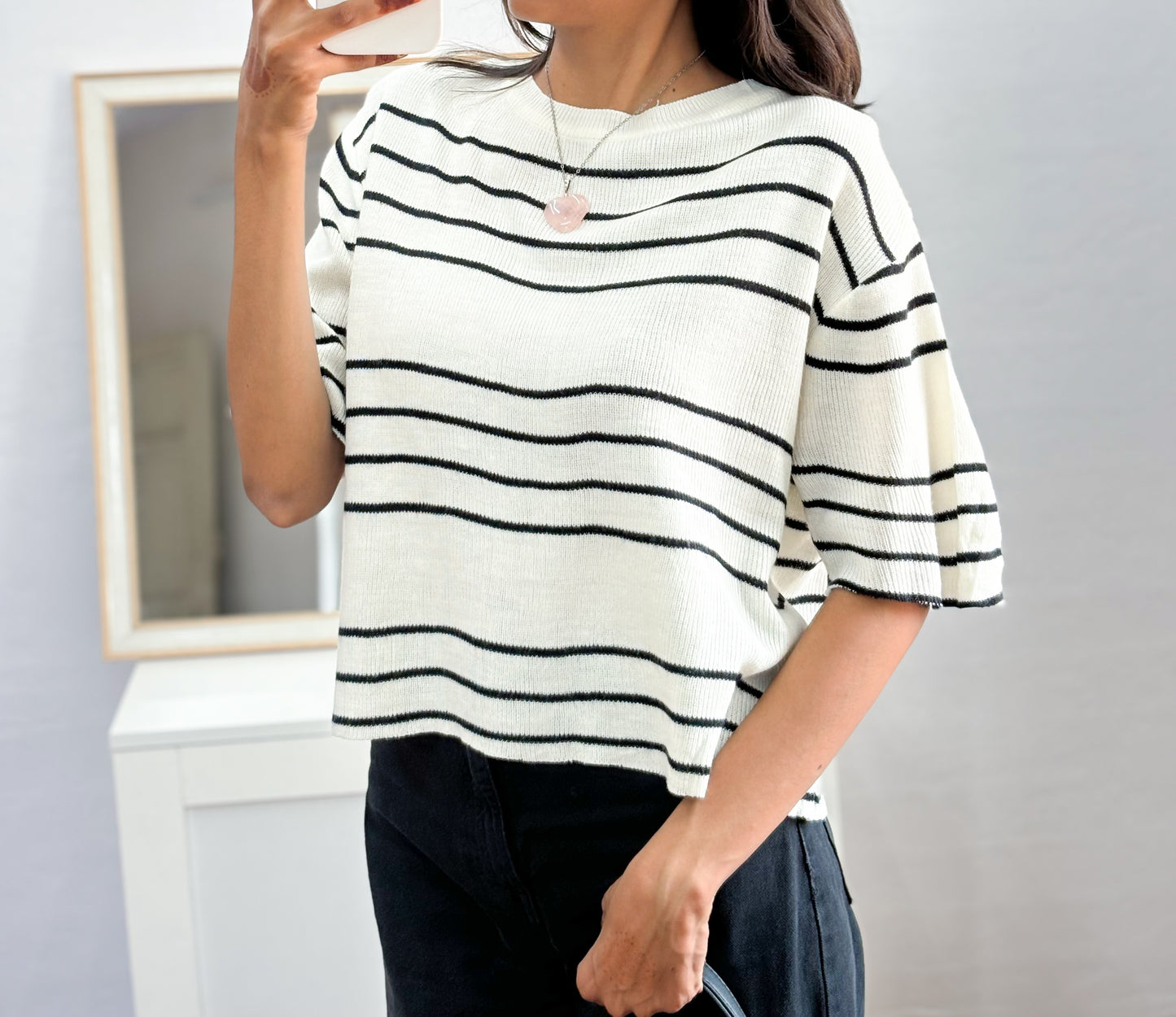 Korean Striped top (Fit 36-38 Bust)