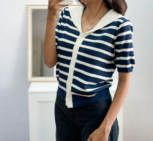 Korean Striped top (Fit 32-34-36 Bust)