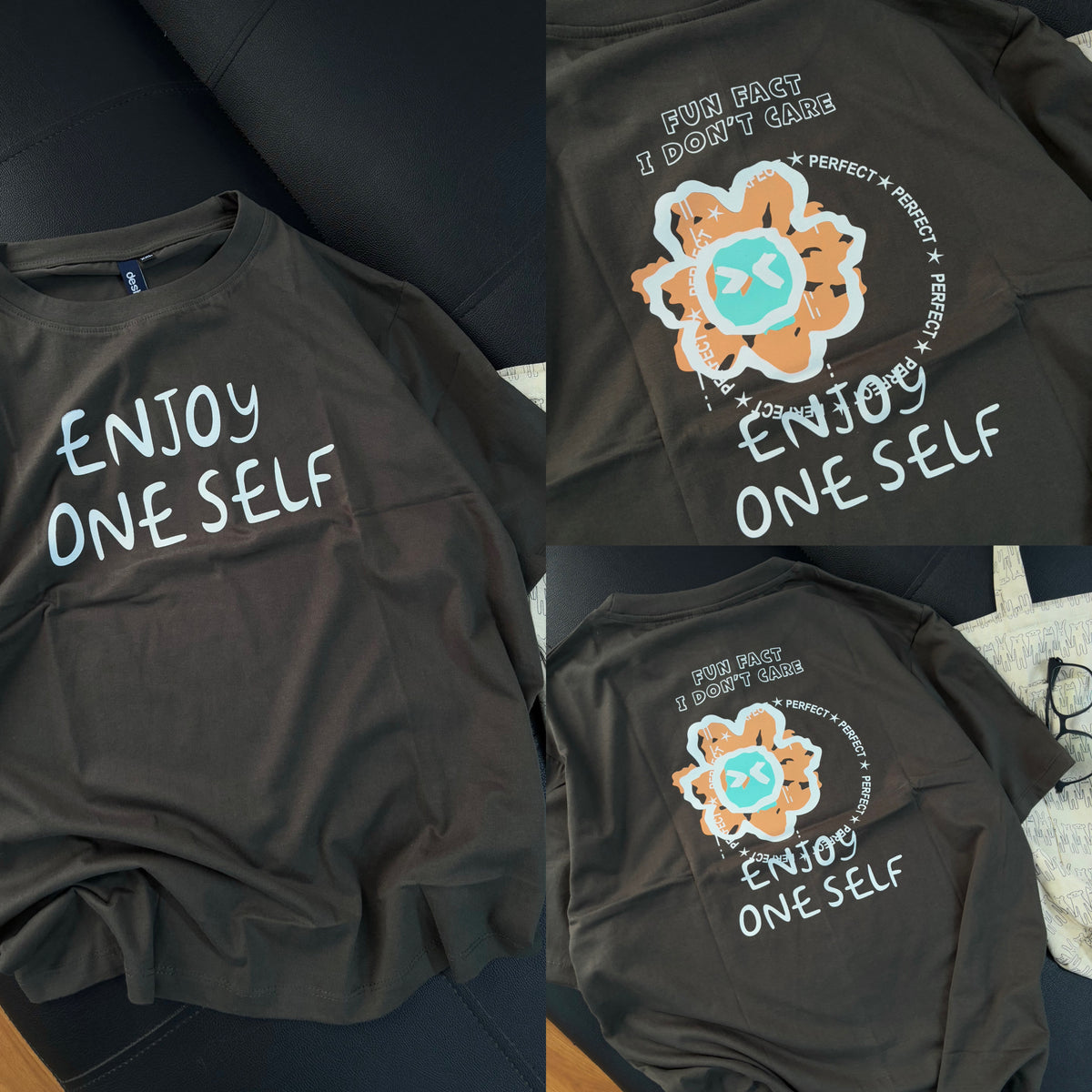 "Enjoy one self" Oversized Tees