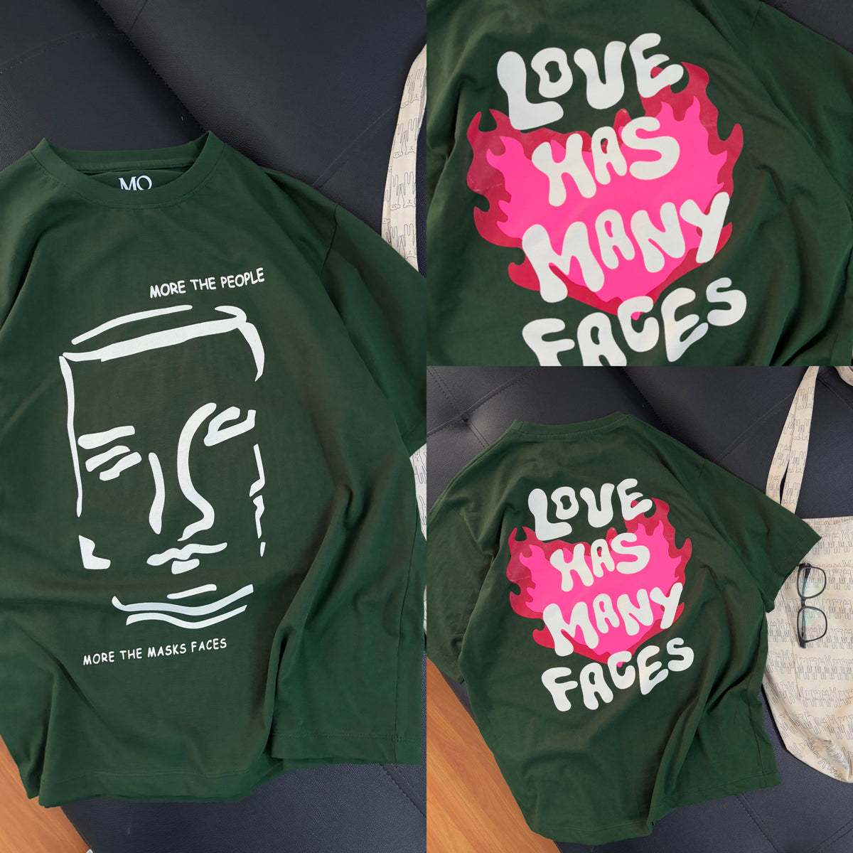 "Love has many faces" Oversized Tees