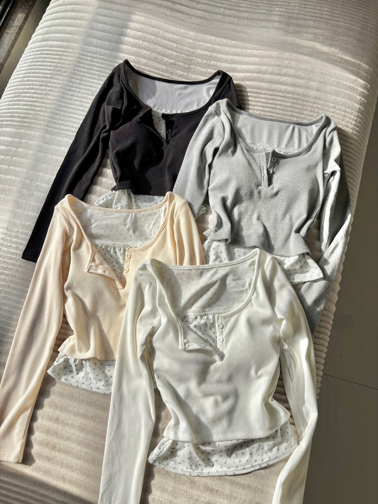 Layered Full Sleeve Built-in Bra Top