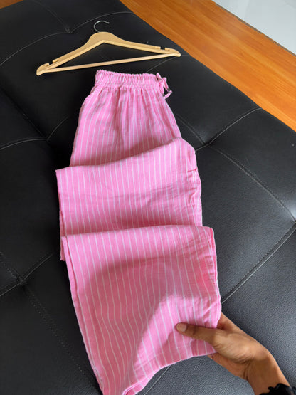 Pink Striped Pants