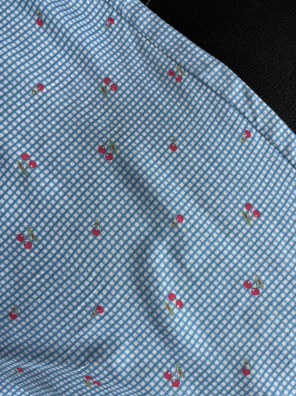 Blue Cherry Striped Pants