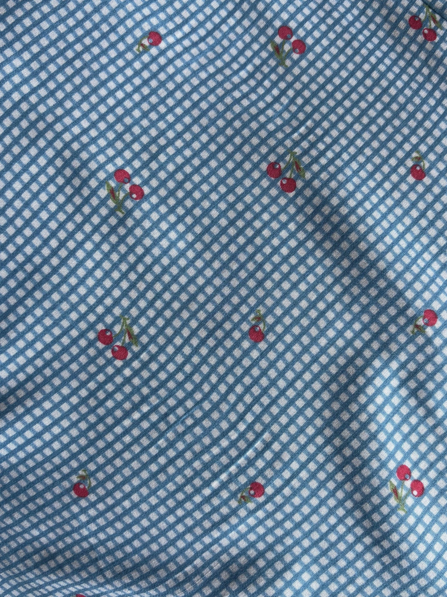 Blue Cherry Striped Pants