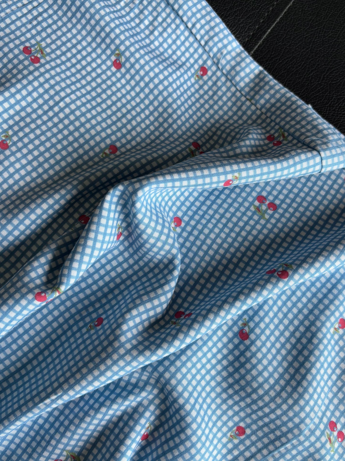 Blue Cherry Striped Pants