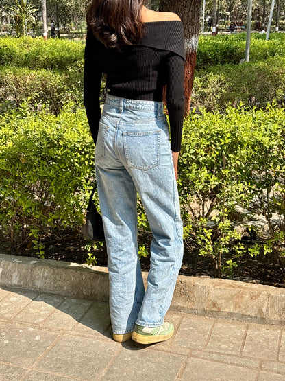 Monalisa Off Shoulder Top with Zipper