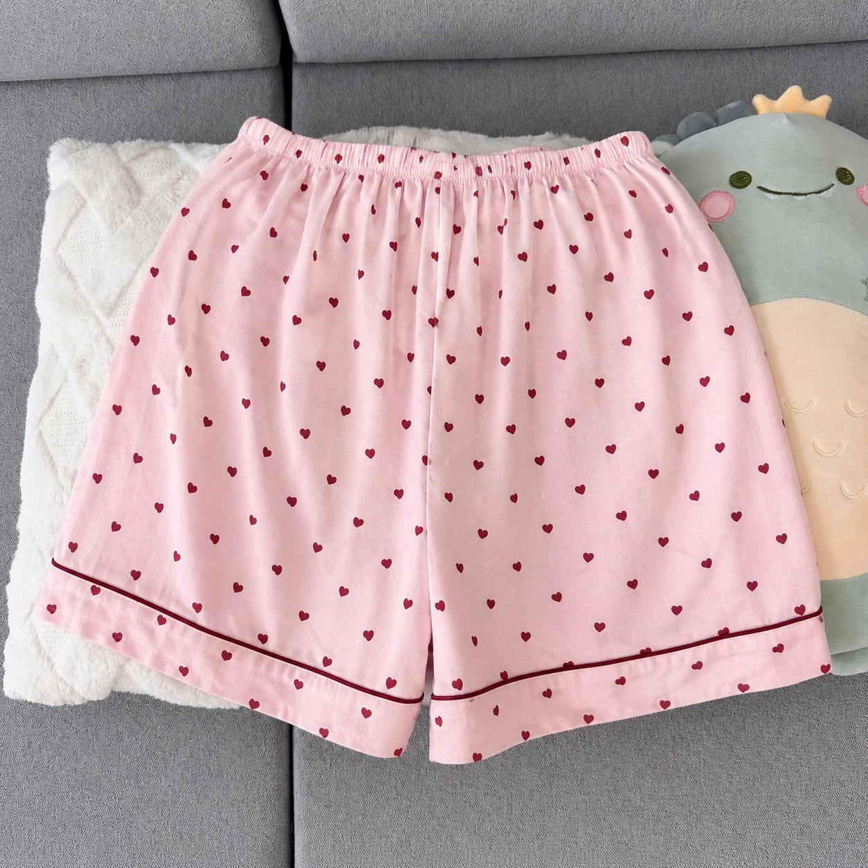 Pink Heart 3 Piece Night Suit