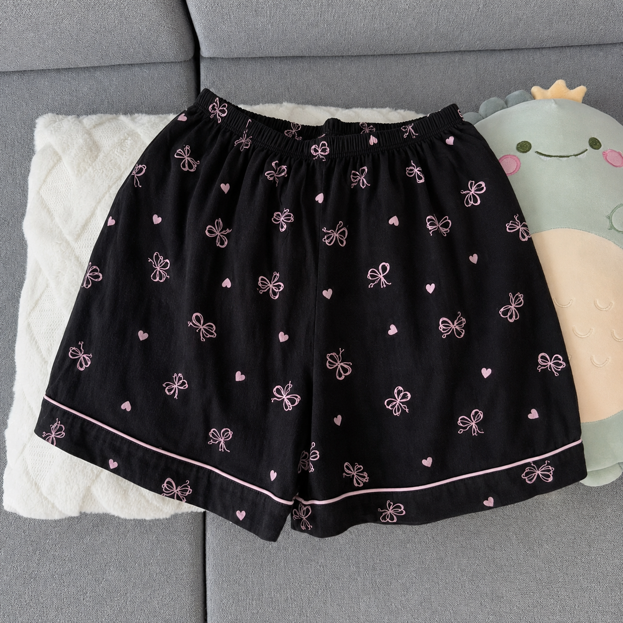 Black Bow 3 Piece Night Suit