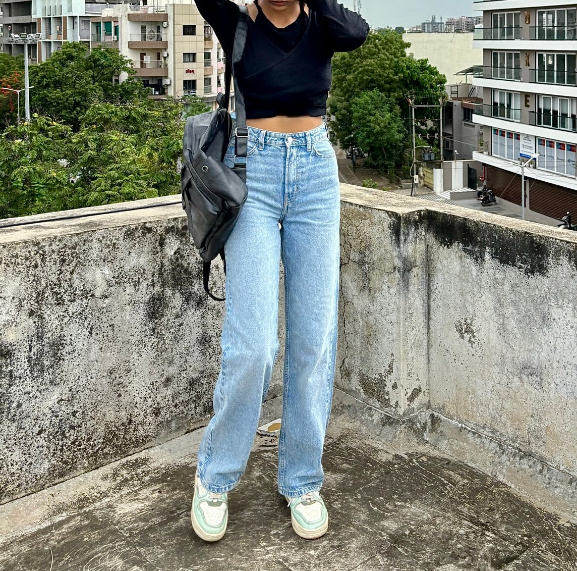 Blue Highwaist Denim Jeans For Women