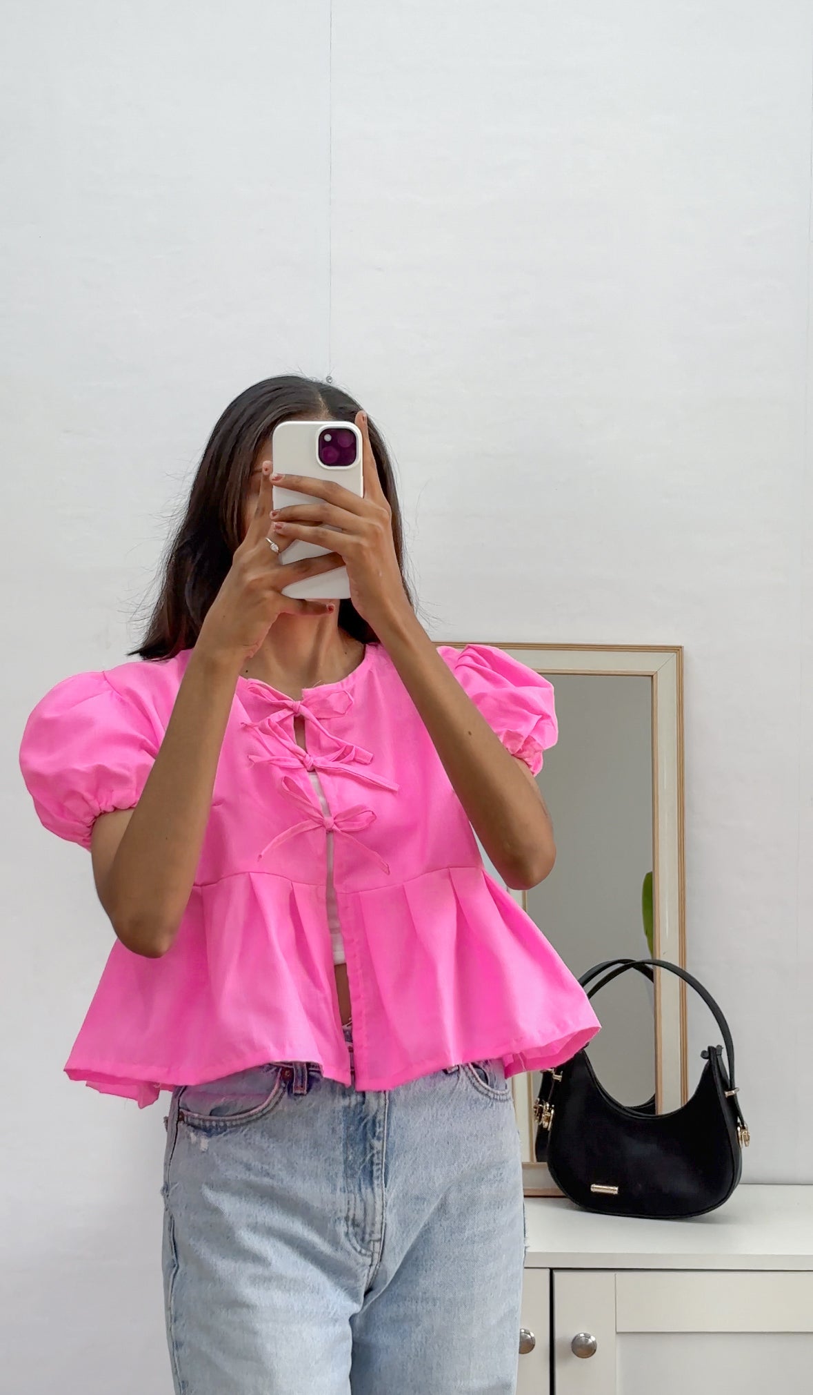 Pink Bow Top ( Up to 38 Bust)