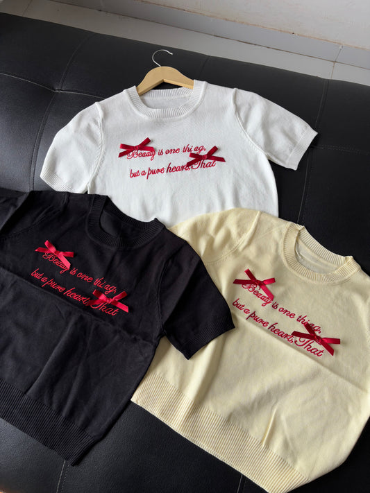 Beauty Bow Korean Top