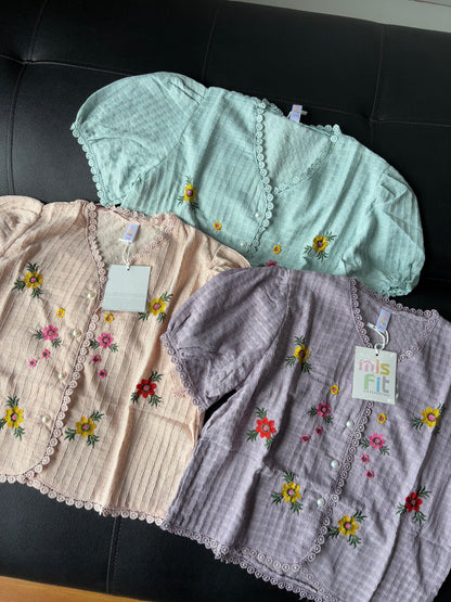 Flowers Lace Korean Cardigan
