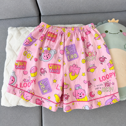 Loopy Pink Padded 3 Piece Night Suit
