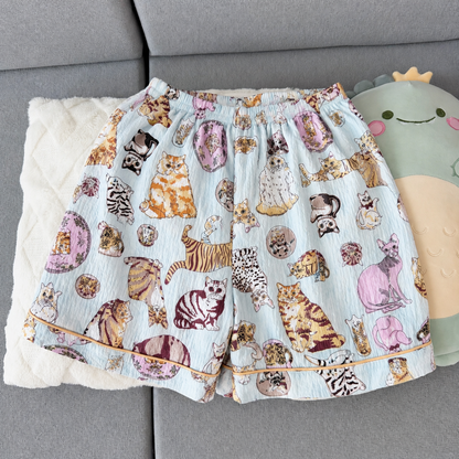 Cat Story Padded 3 Piece Night Suit