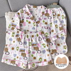 Picnic Teddy Padded 3 Piece Night Suit