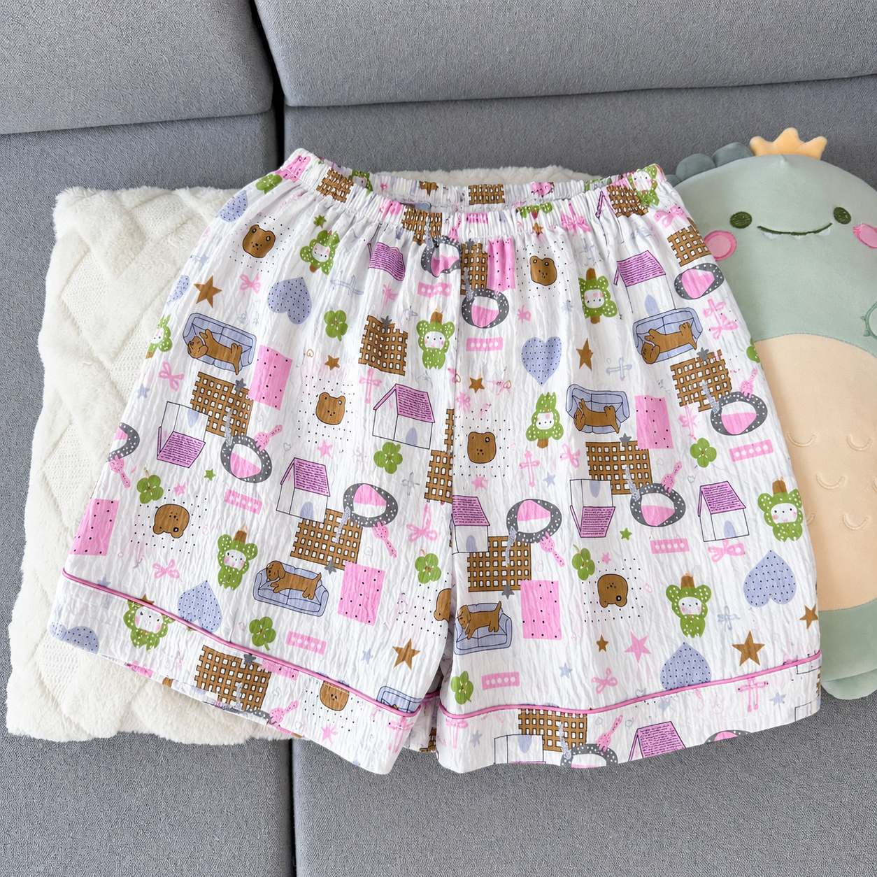 Picnic Teddy Padded 3 Piece Night Suit