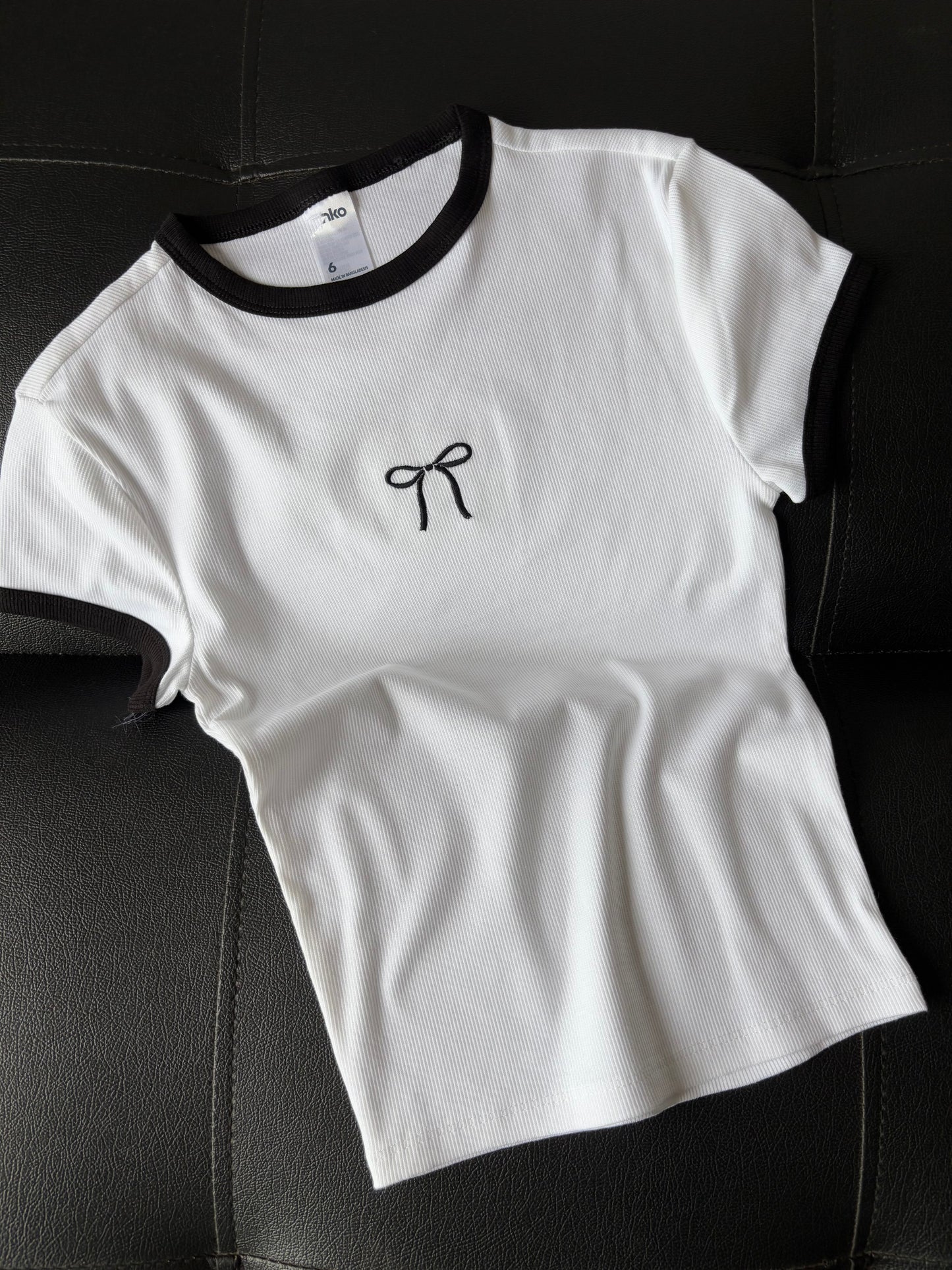 Bow Embroidery Tee