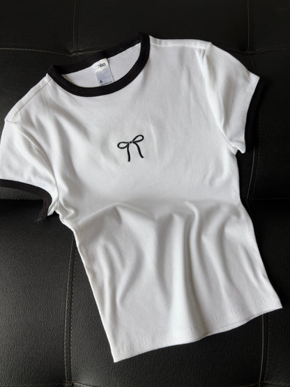 Bow Embroidery Tee