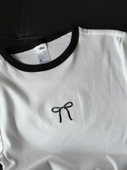 Bow Embroidery Tee