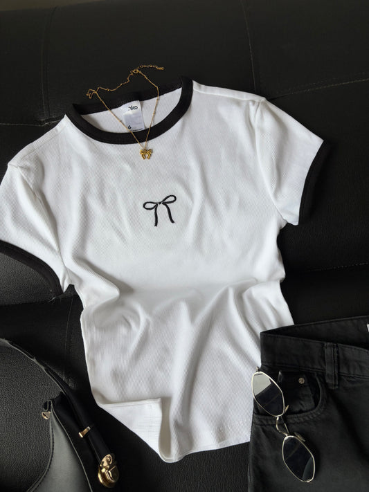 Bow Embroidery Tee