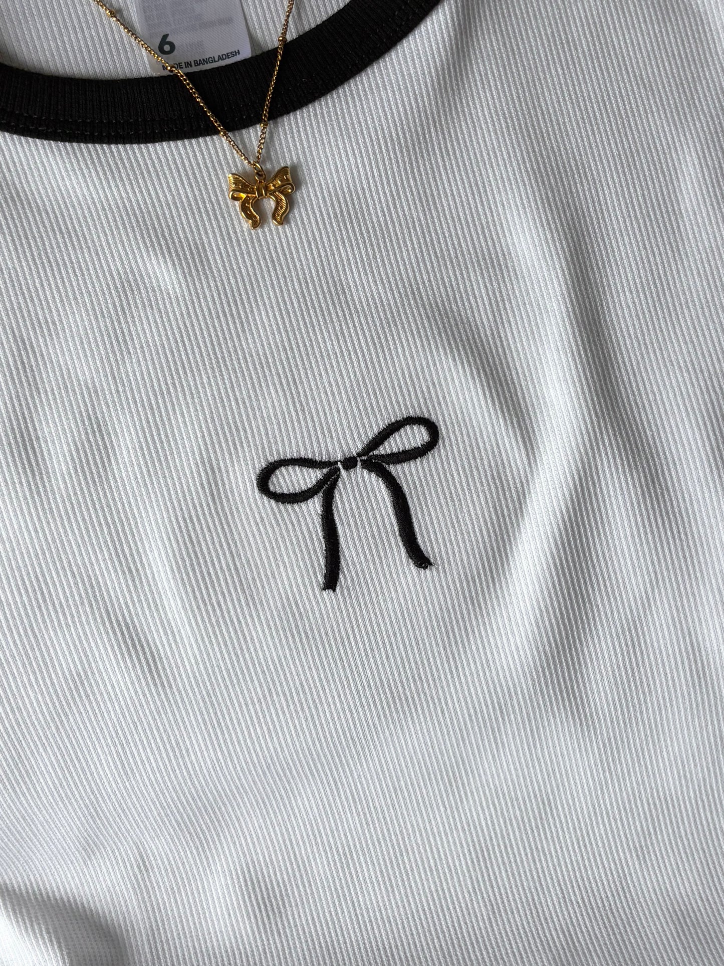 Bow Embroidery Tee