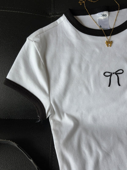 Bow Embroidery Tee
