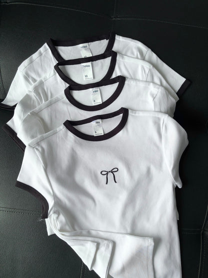 Bow Embroidery Tee