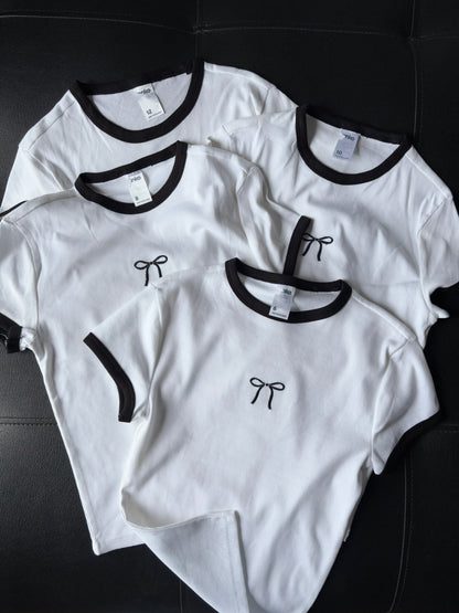 Bow Embroidery Tee
