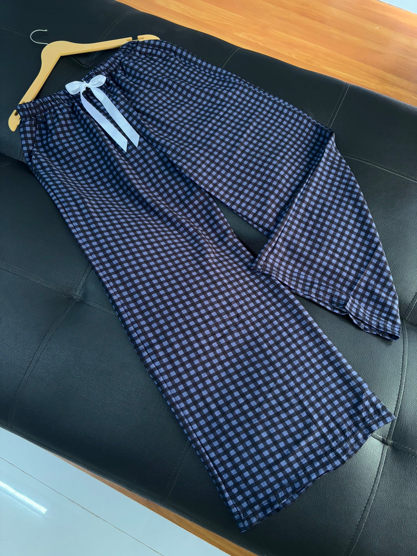 Black Checked Pants