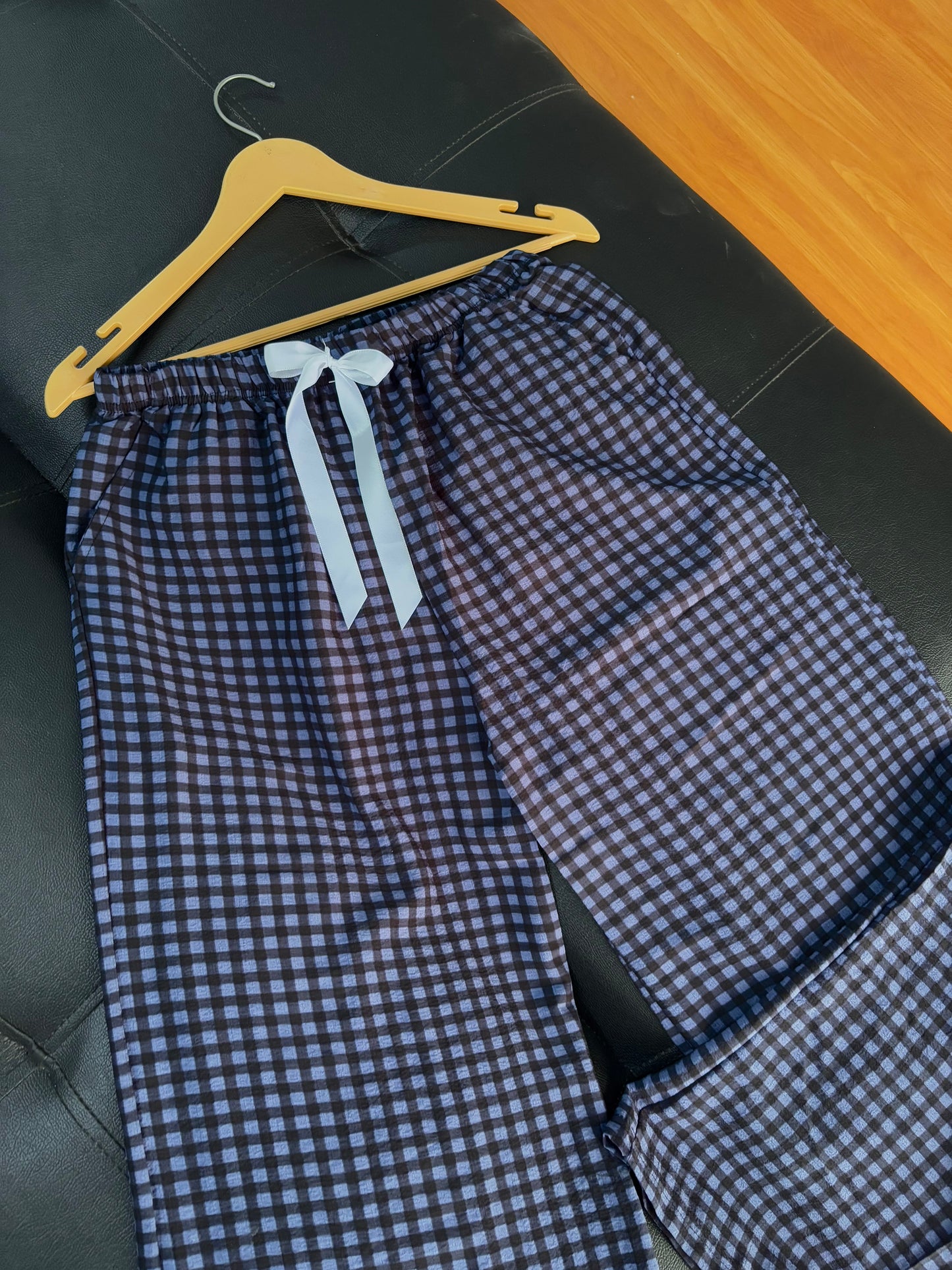 Black Checked Pants