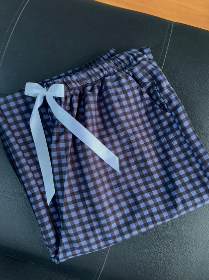 Black Checked Pants