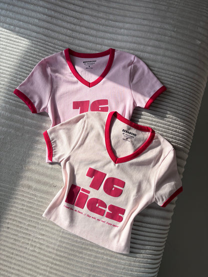 "76 Lies" Crop Tees