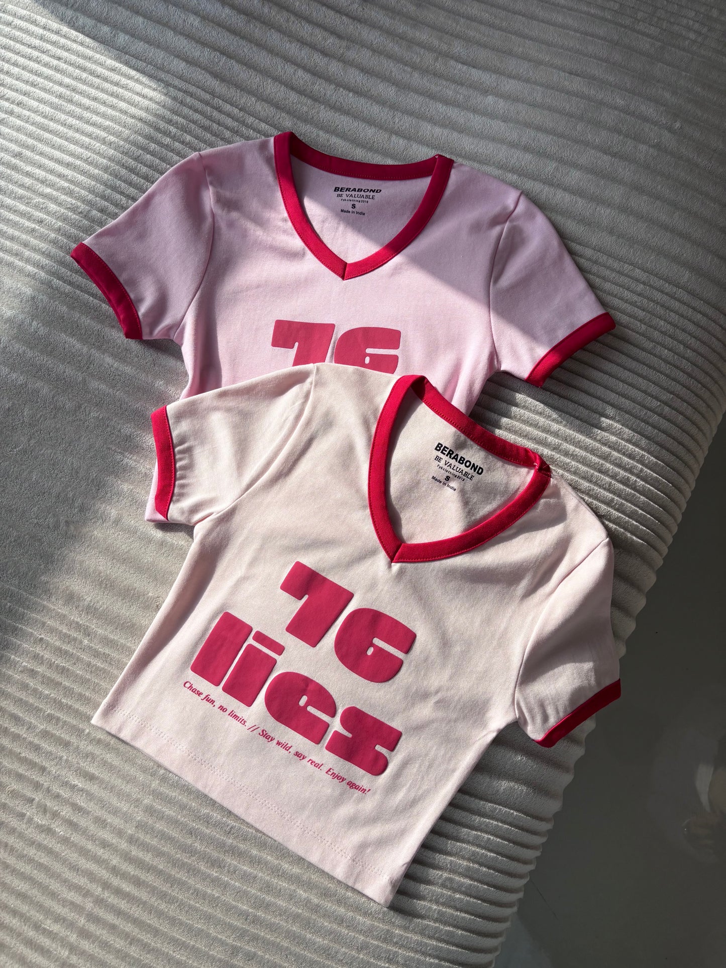 "76 Lies" Crop Tees