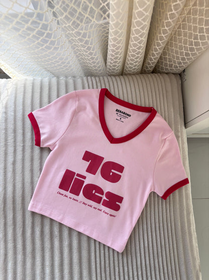 "76 Lies" Crop Tees