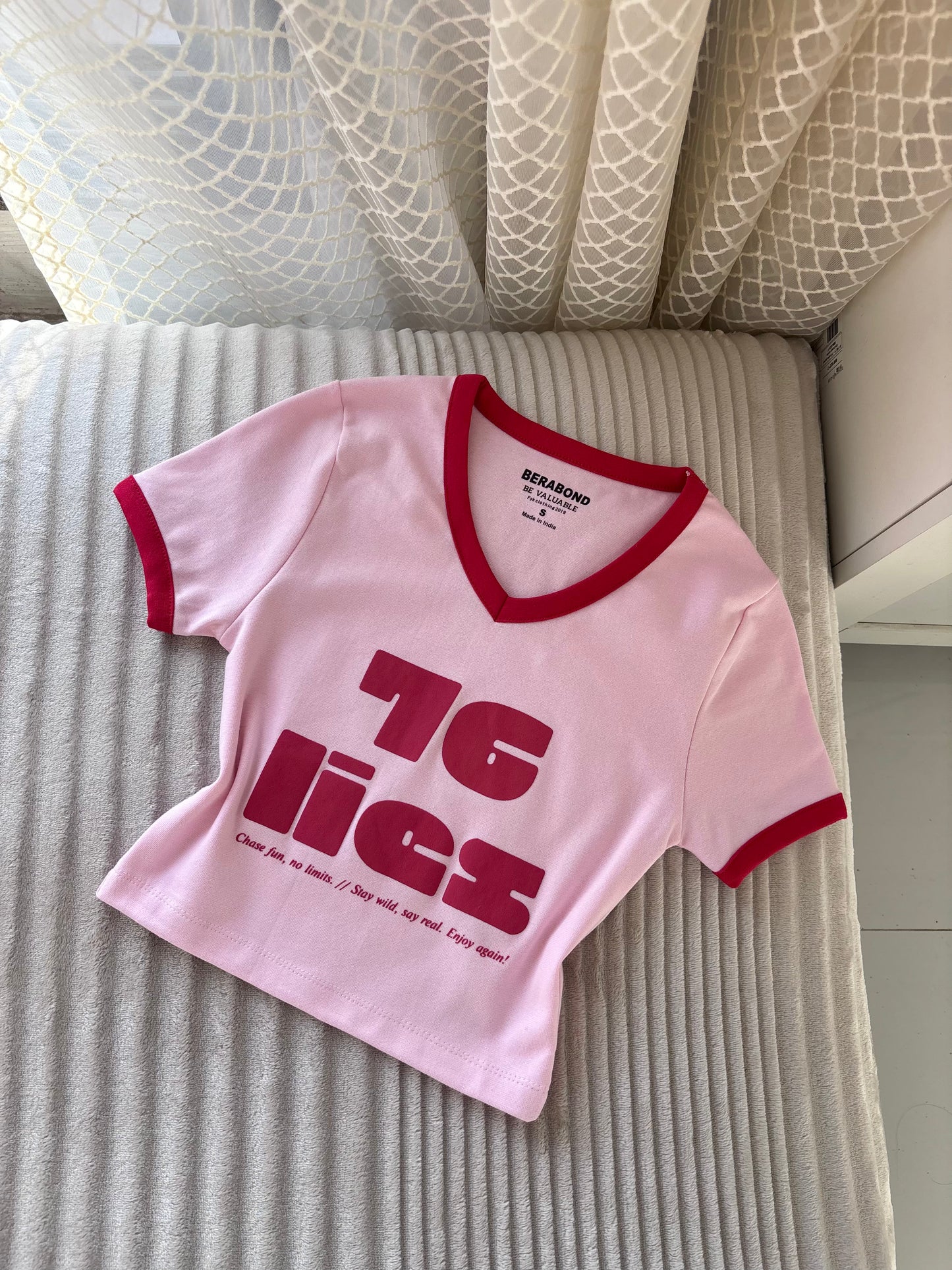 "76 Lies" Crop Tees