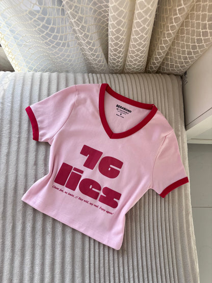 "76 Lies" Crop Tees