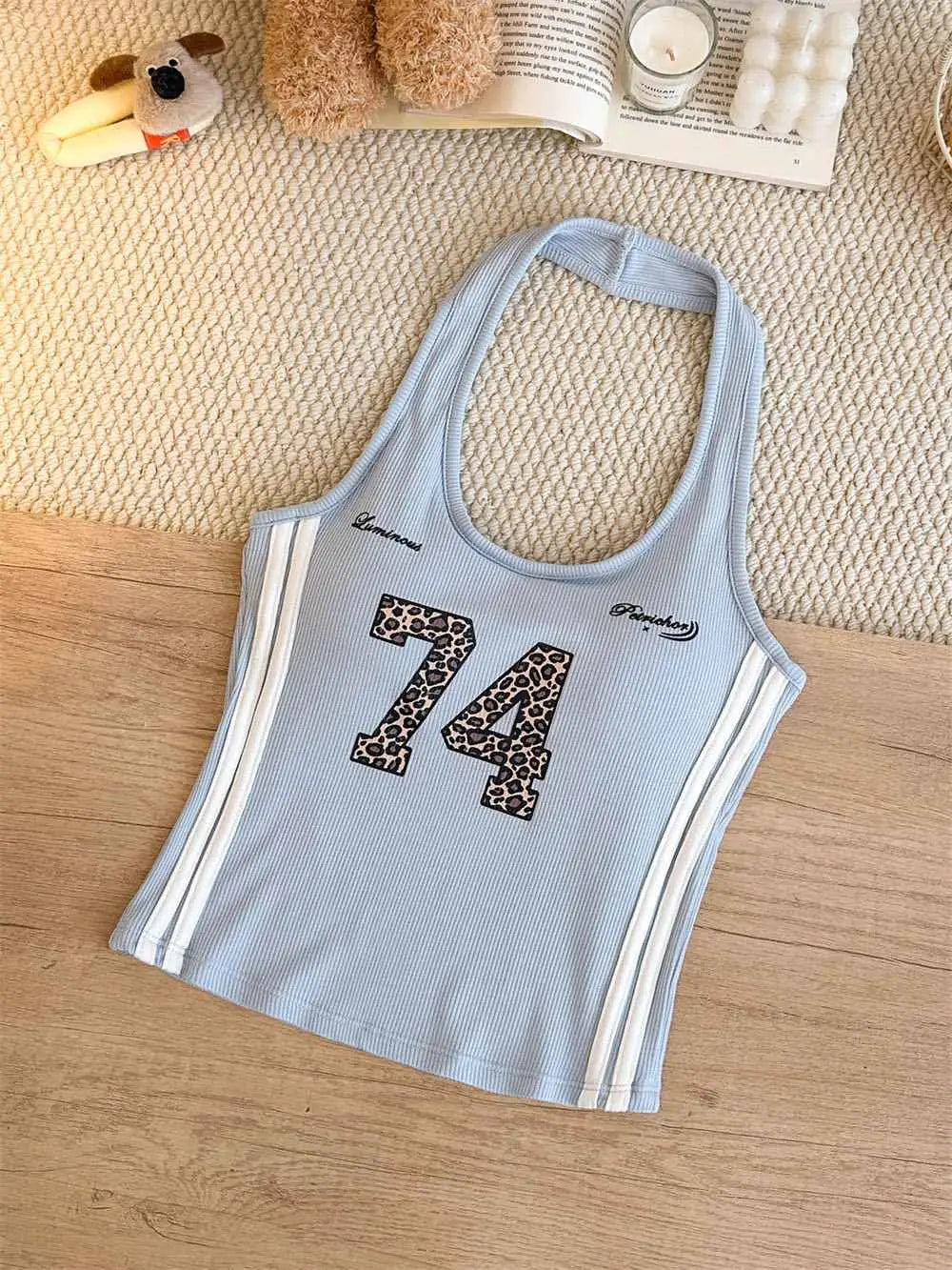 Varsity 74 Halter Neck Built-in Bra Tops