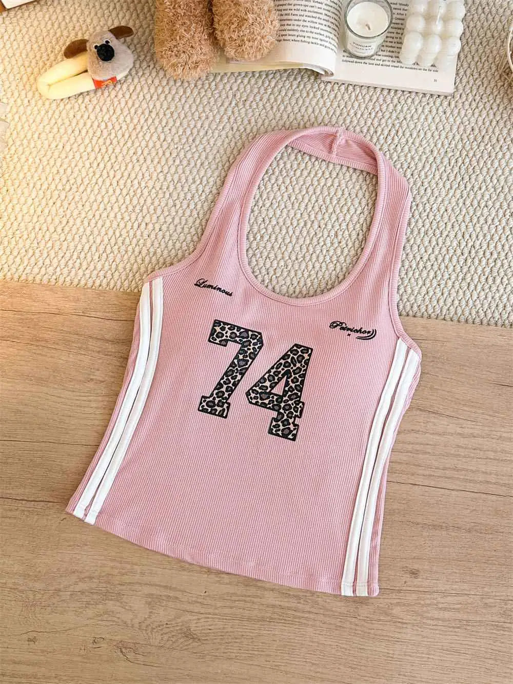 Varsity 74 Halter Neck Built-in Bra Tops
