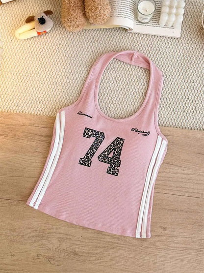 Varsity 74 Halter Neck Built-in Bra Tops