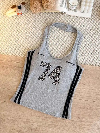 Varsity 74 Halter Neck Built-in Bra Tops