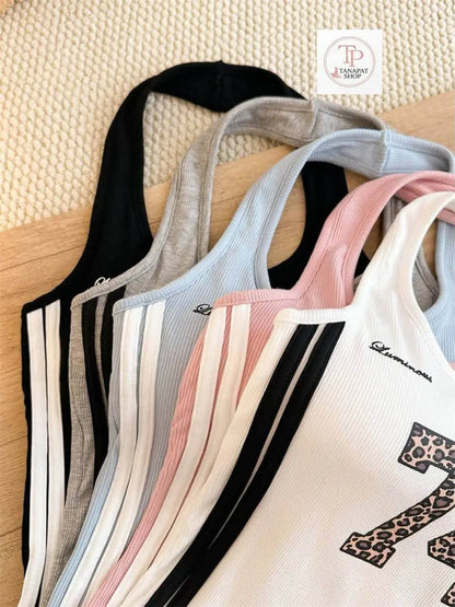 Varsity 74 Halter Neck Built-in Bra Tops