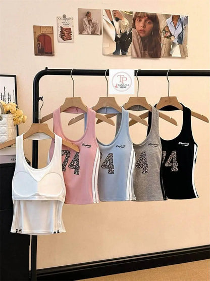 Varsity 74 Halter Neck Built-in Bra Tops