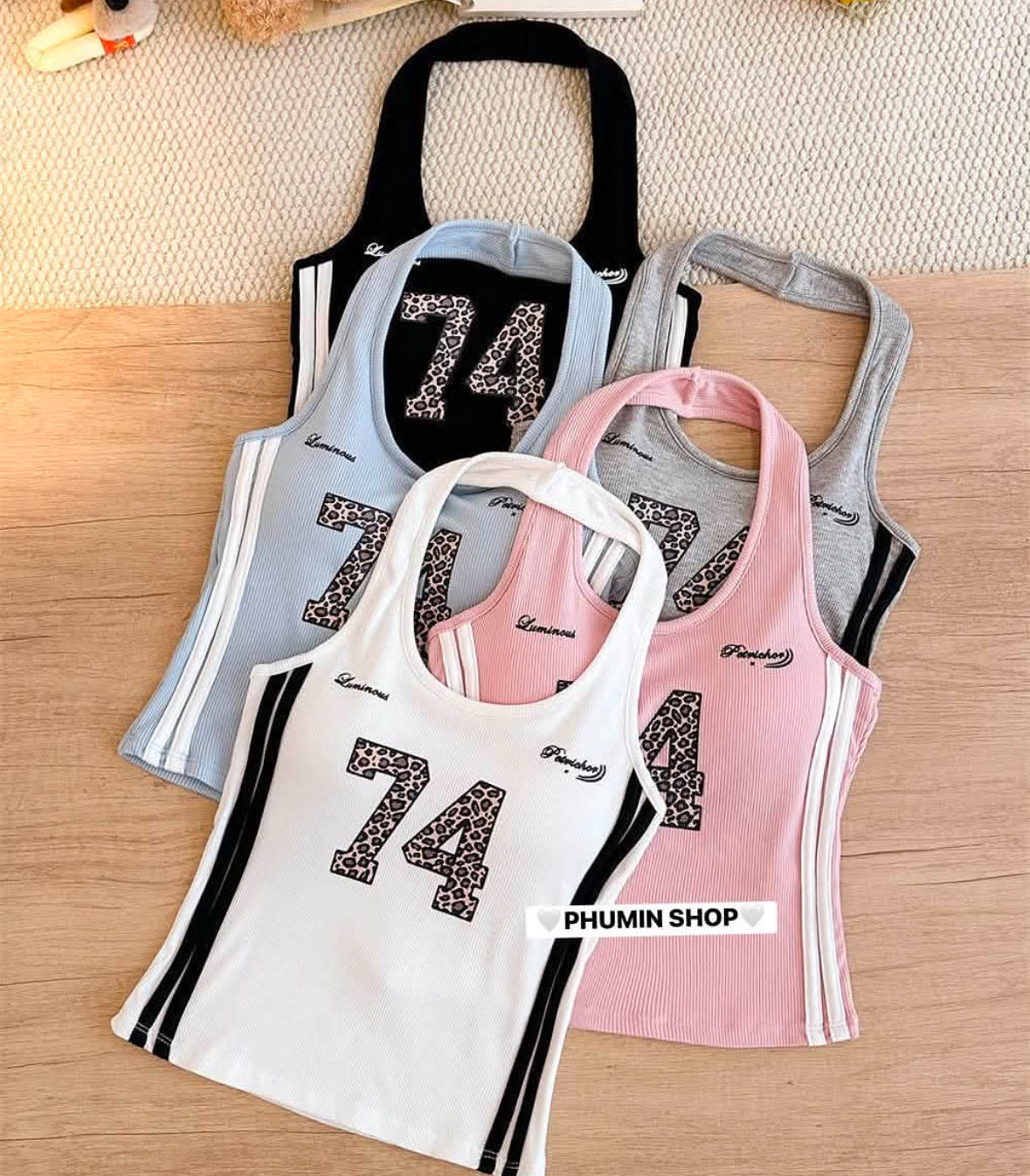 Varsity 74 Halter Neck Built-in Bra Tops