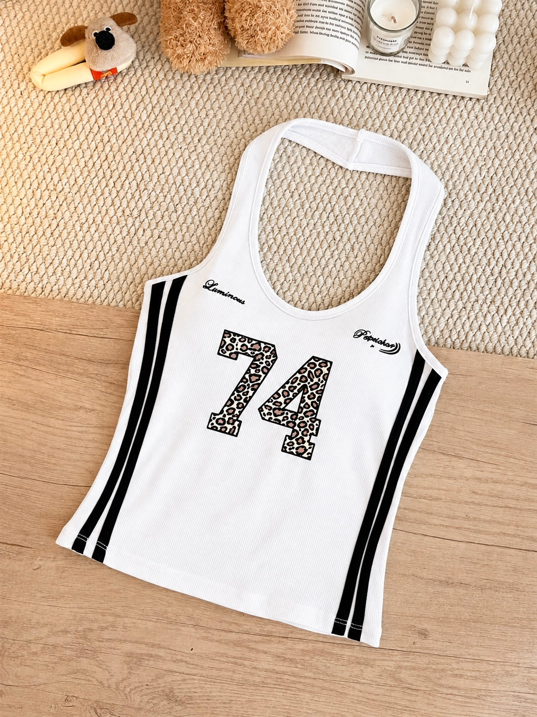 Varsity 74 Halter Neck Built-in Bra Tops