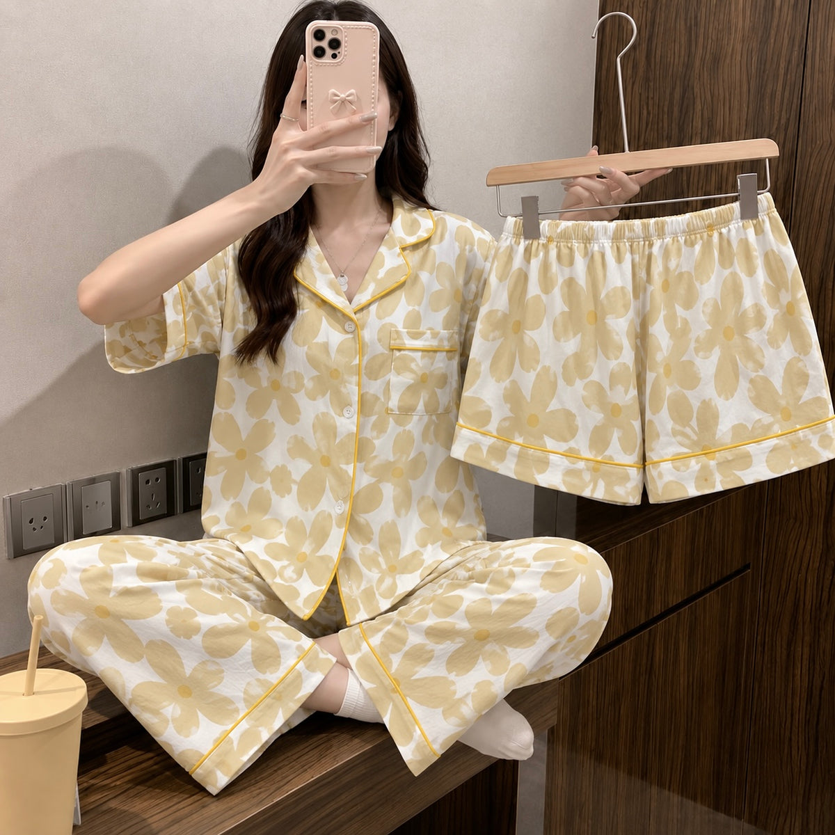 Daisy Dune Padded 3 Piece Night Suit
