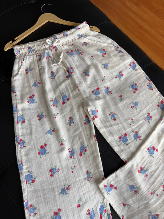 Flowers Printed Pants
