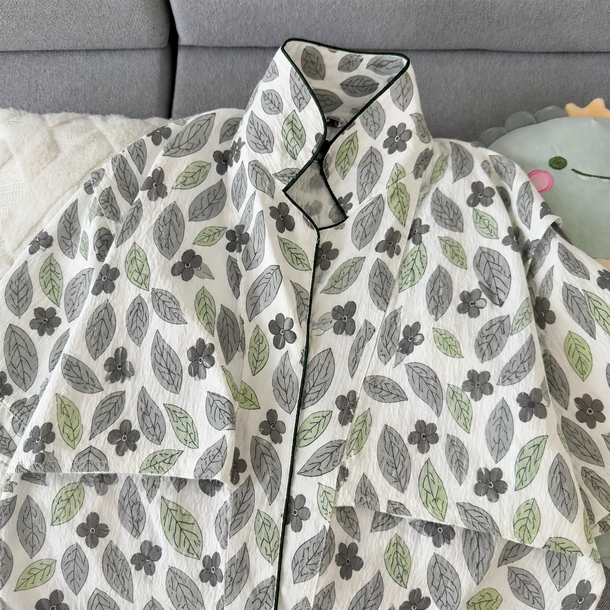 Leafy Meadow Padded 3 Piece Night Suit