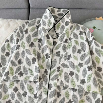 Leafy Meadow Padded 3 Piece Night Suit